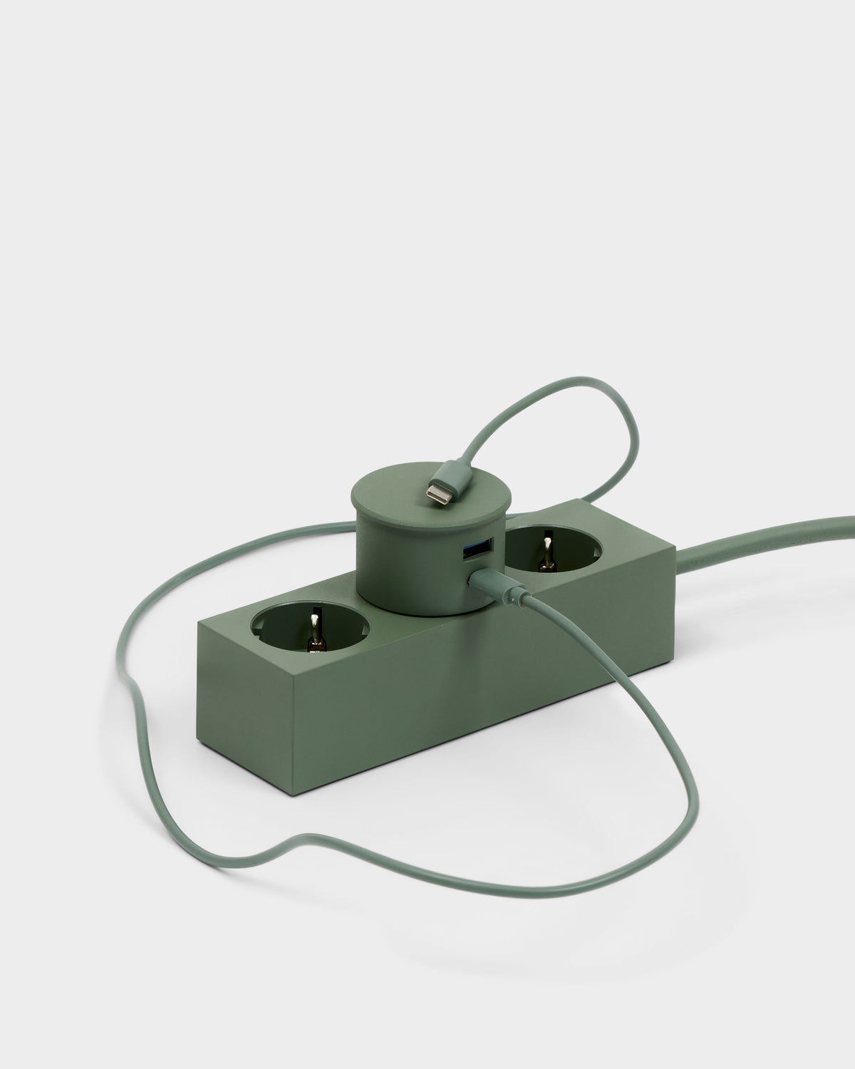 Power Adapter - Mossy Green – Pedestal – view 3