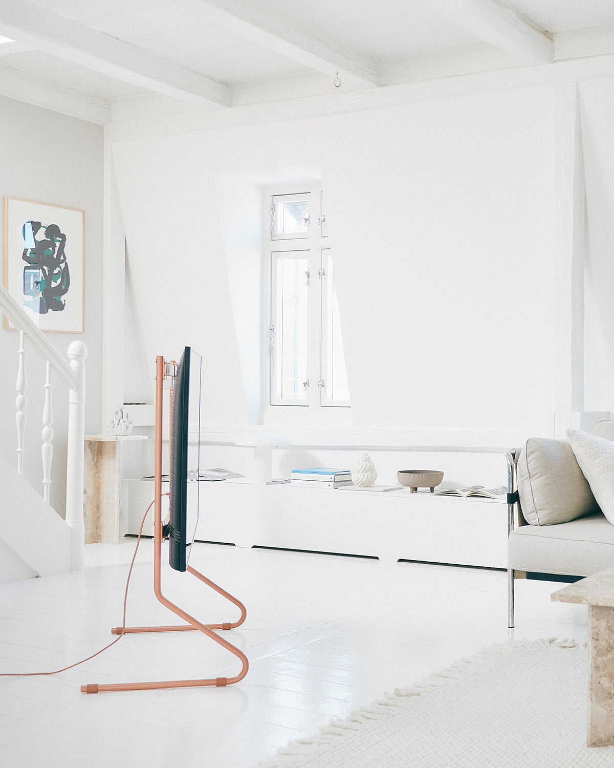 Sway TV-Ständer - Dusty Rose – Pedestal – Ansicht 4