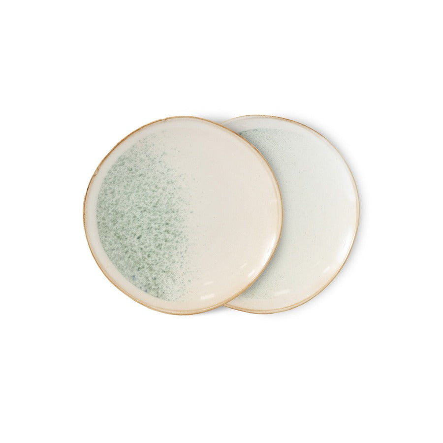 70s Ceramics – Side Plates, Mist (set of 2) – HKLIVING