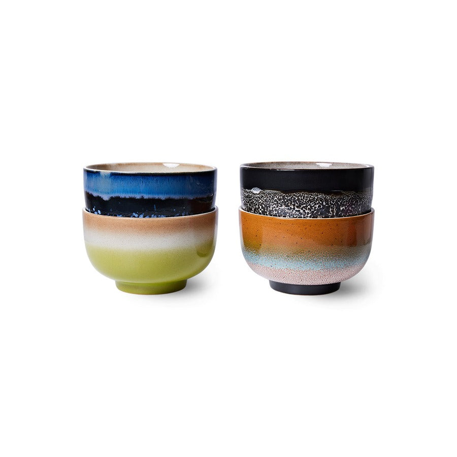70s Ceramics – Noodle Bowls, Groovy (set of 4) – HKLIVING