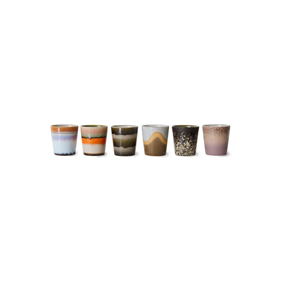 70s Ceramics – Coffee Mugs, Elements (set of 6) – HKLIVING – view 3