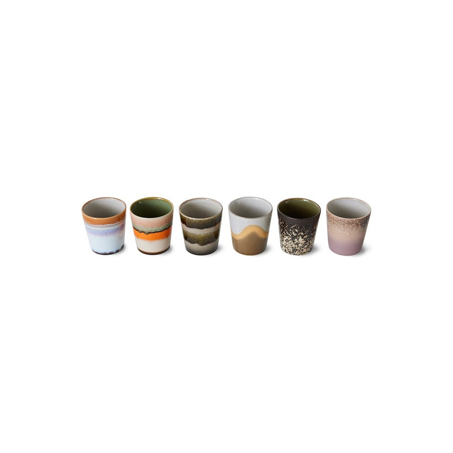70s Ceramics – Coffee Mugs, Elements (set of 6) – HKLIVING – view 4