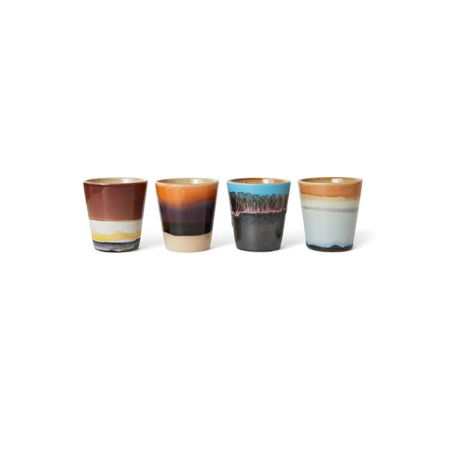 70s Ceramics – Ristretto Mugs, Solar (set of 4) – HKLIVING – view 3