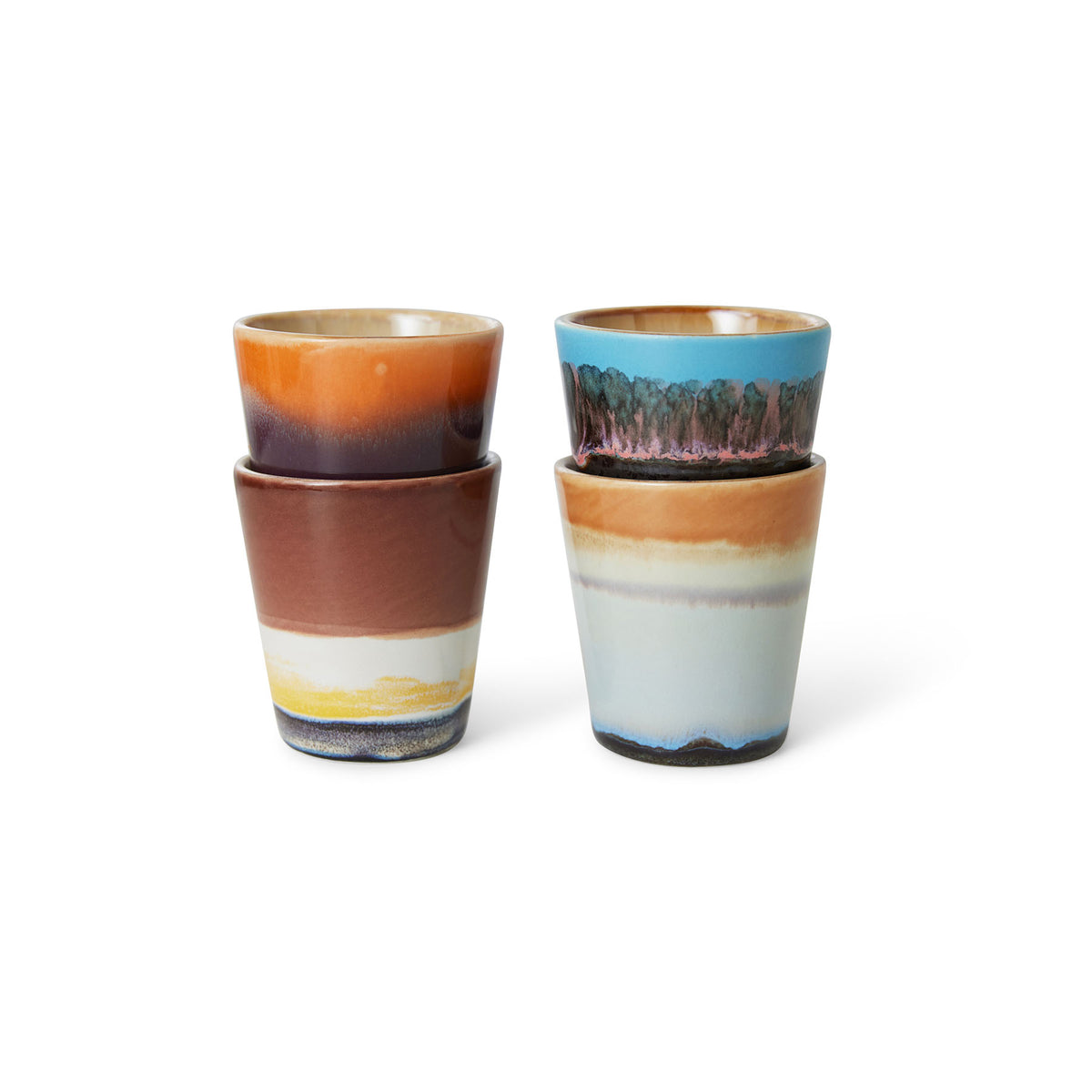 70s Ceramics – Ristrettotassen, Solar (4er-Set) – HKLIVING