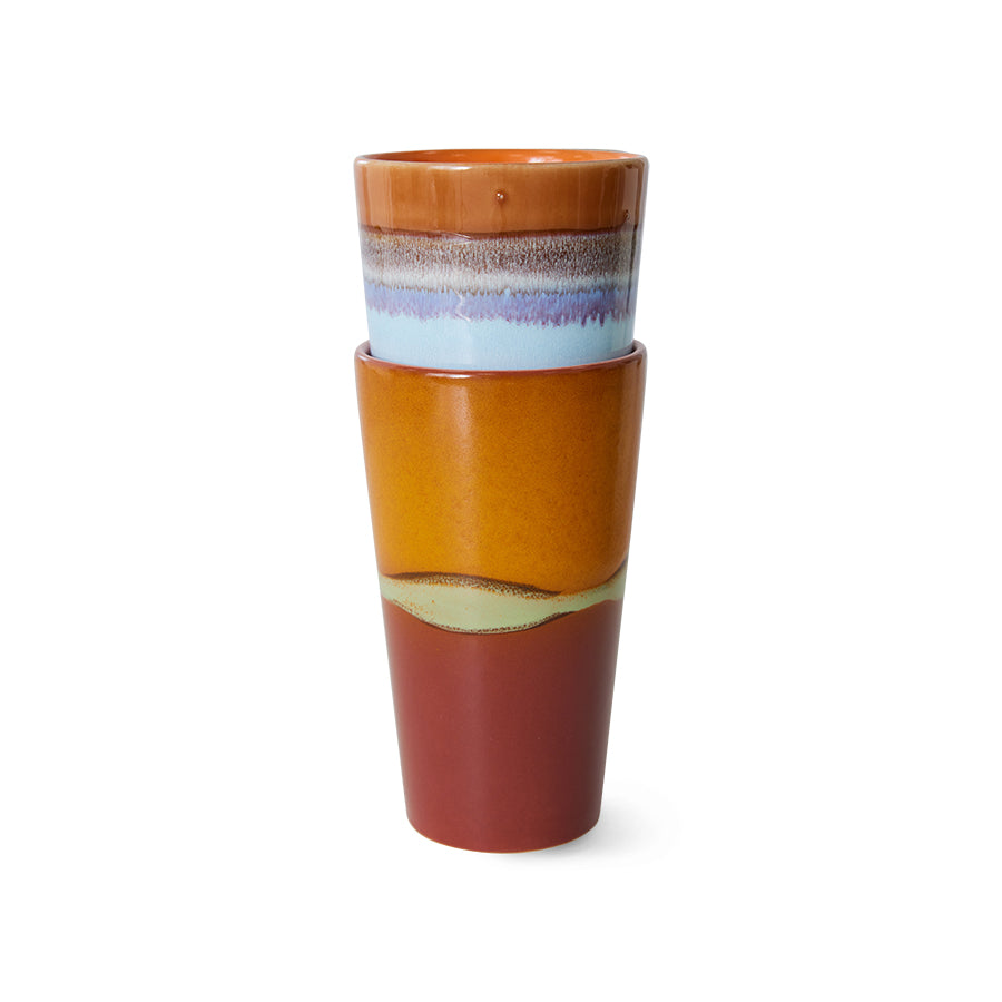 70s Ceramics – Latte Mugs, Clash (set of 2) – HKLIVING – view 3