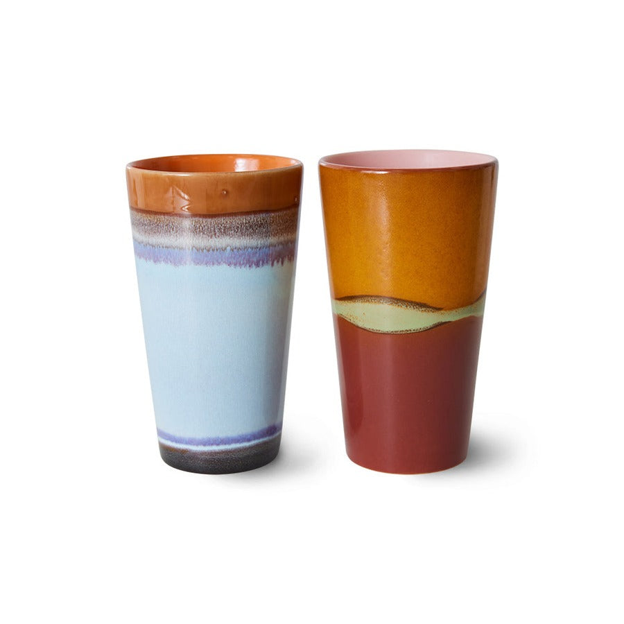 70s Ceramics – Latte Mugs, Clash (set of 2) – HKLIVING