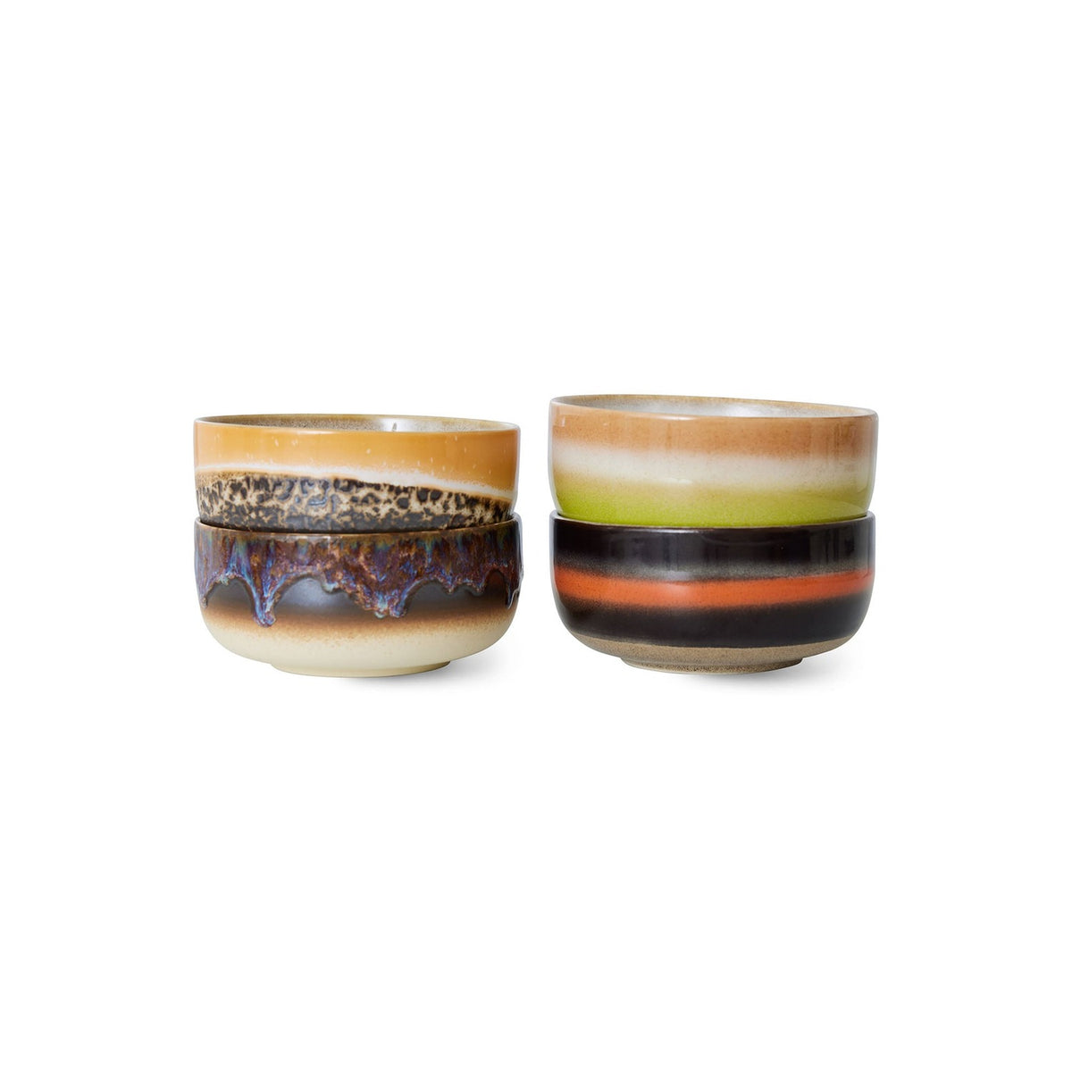 70s Ceramics – Dessertschalen, Humus (4er-Set) – HKLIVING