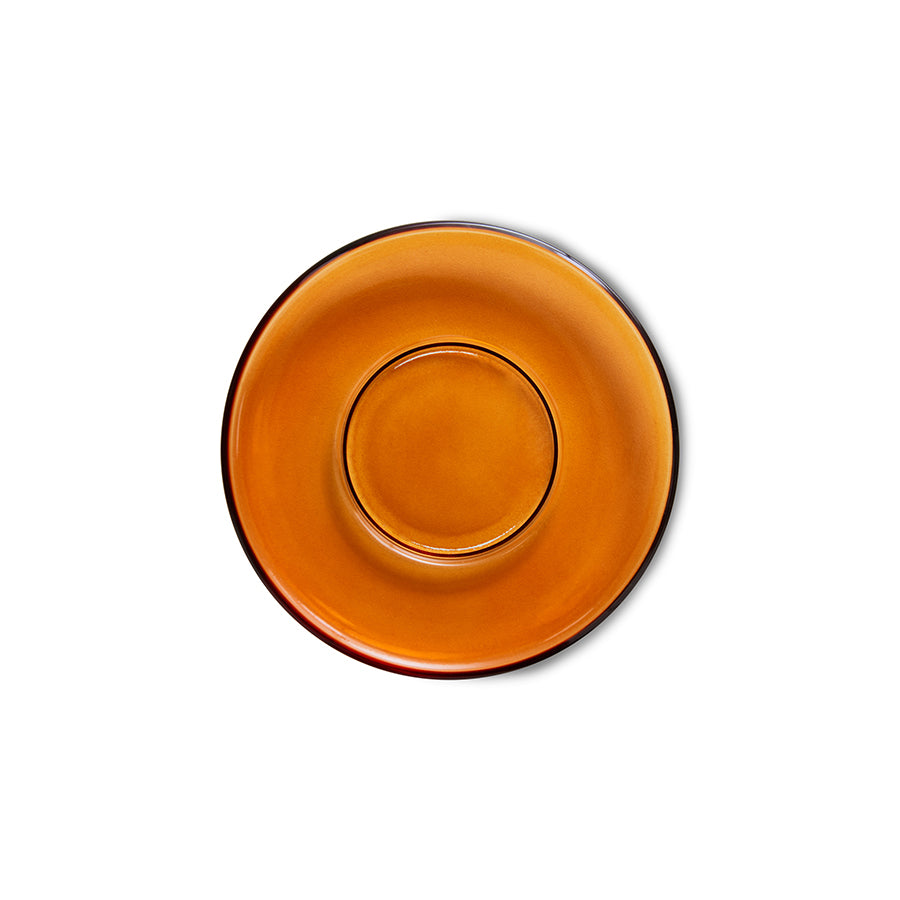 70s Glassware – Saucers, Amber Brown (set of 4) – HKLIVING – view 3