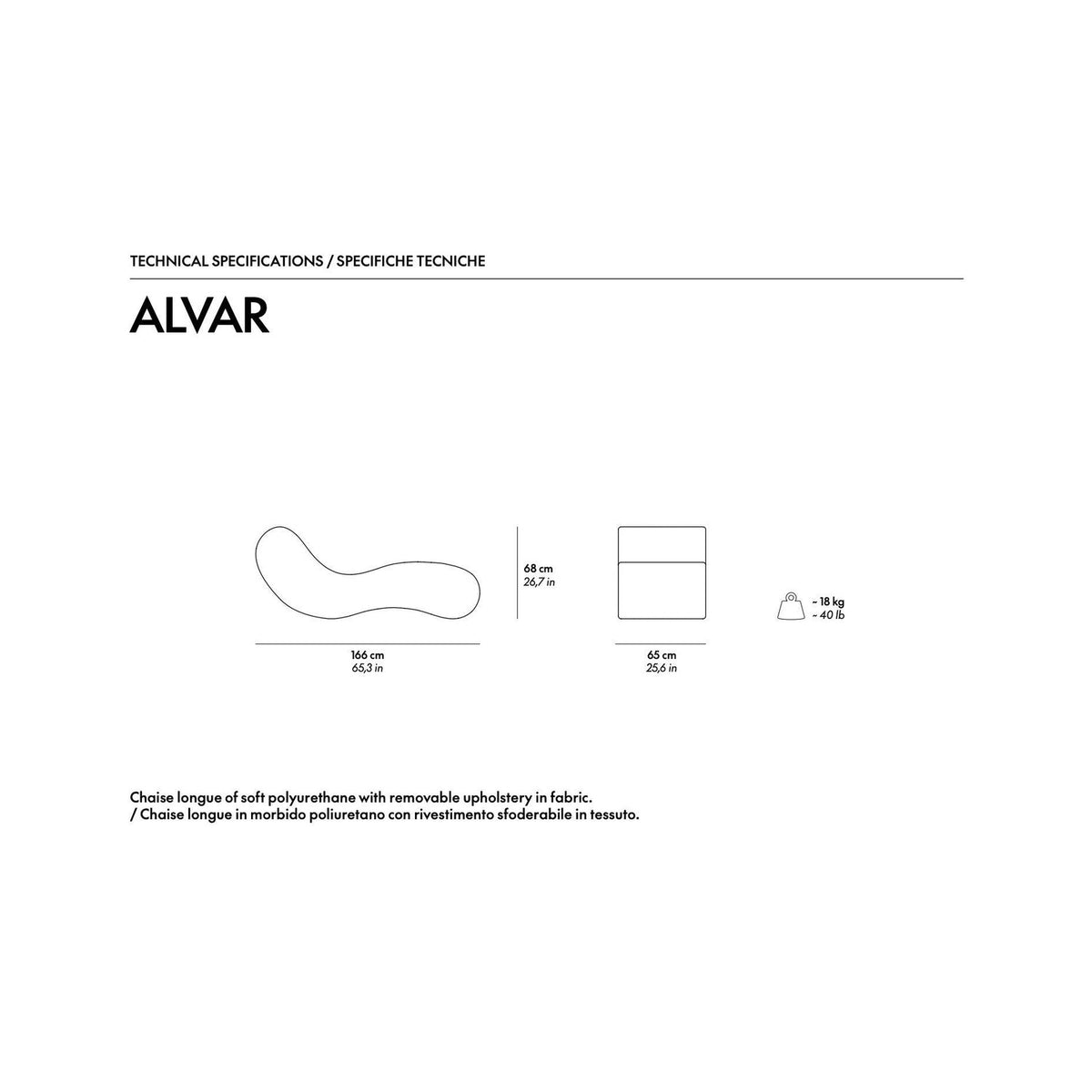 Alvar Chaise Longue - Red - Seating - Gufram
