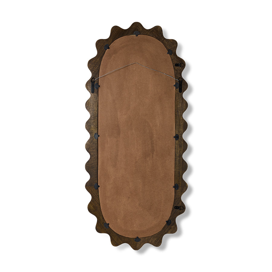 Wooden Ripple Mirror – HKLIVING – view 4