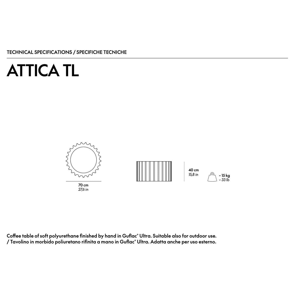 Attica TL Coffee Table - Sculpture - Gufram
