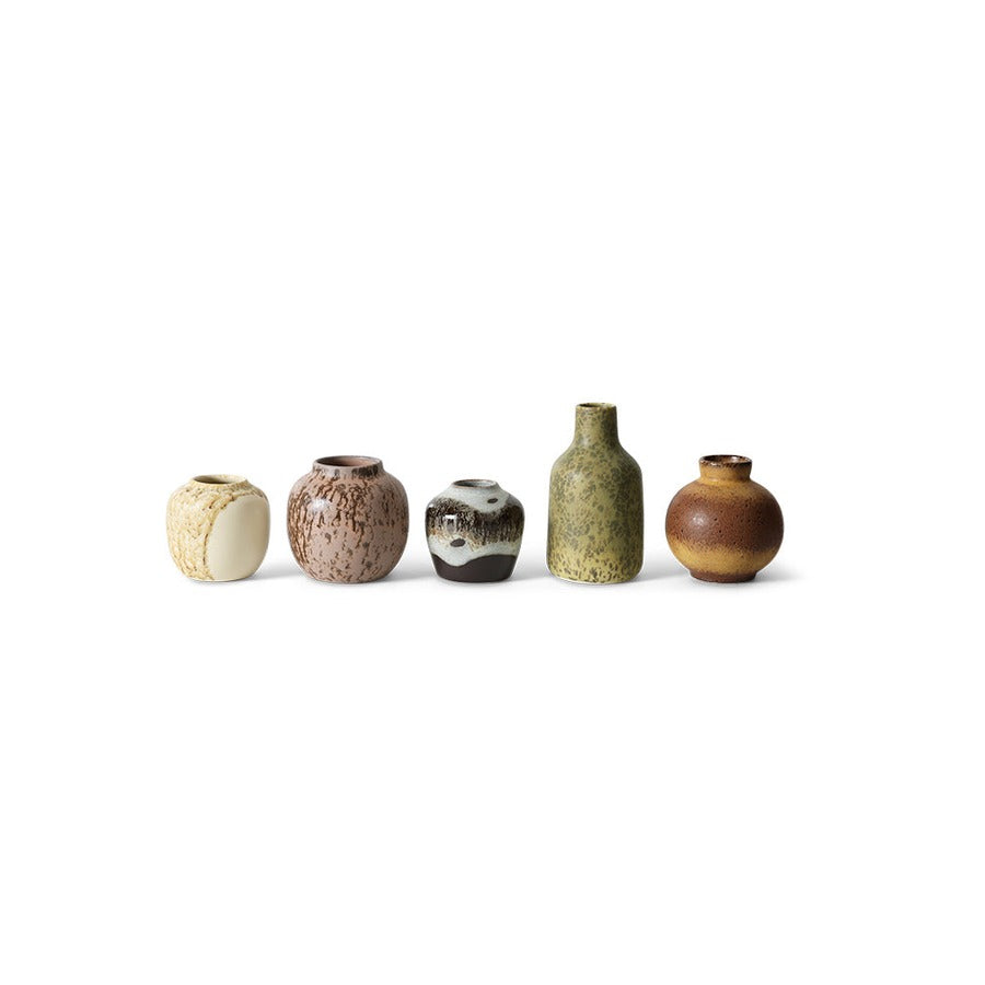 70s Ceramics – Small Vases, Pursuit (set of 5) – HKLIVING