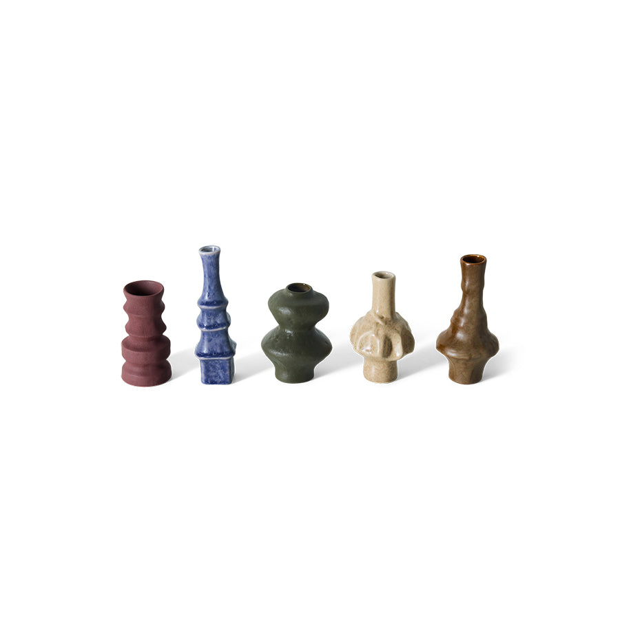 70s Ceramics – Kleine Vasen, Palette (5er-Set) – HKLIVING – Ansicht 3
