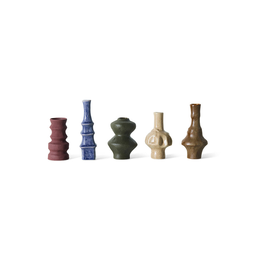 70s Ceramics – Small Vases, Palette (set of 5) – HKLIVING