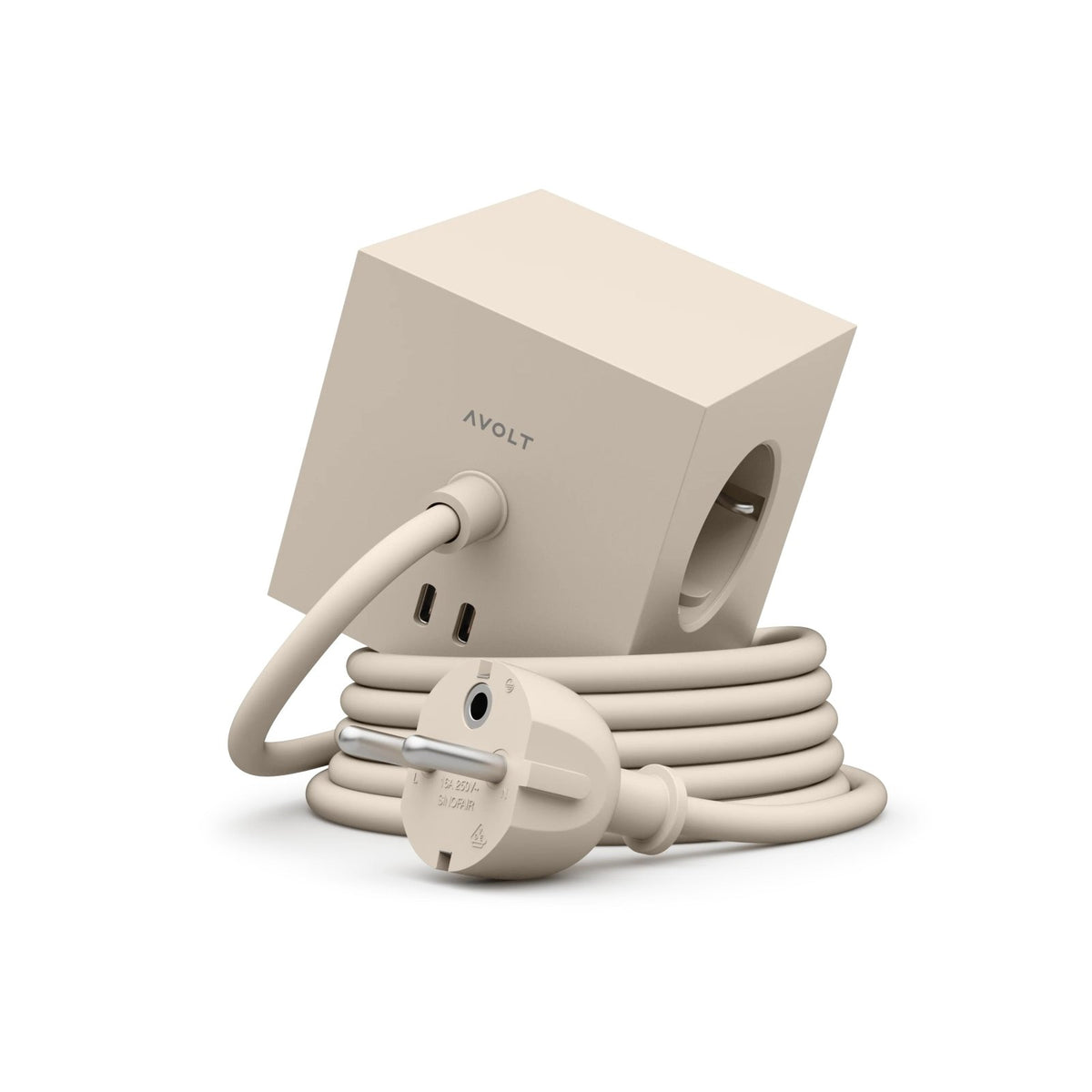 Square 1 USB C - Beige / Nomad Sand - Dekoration - AVOLT