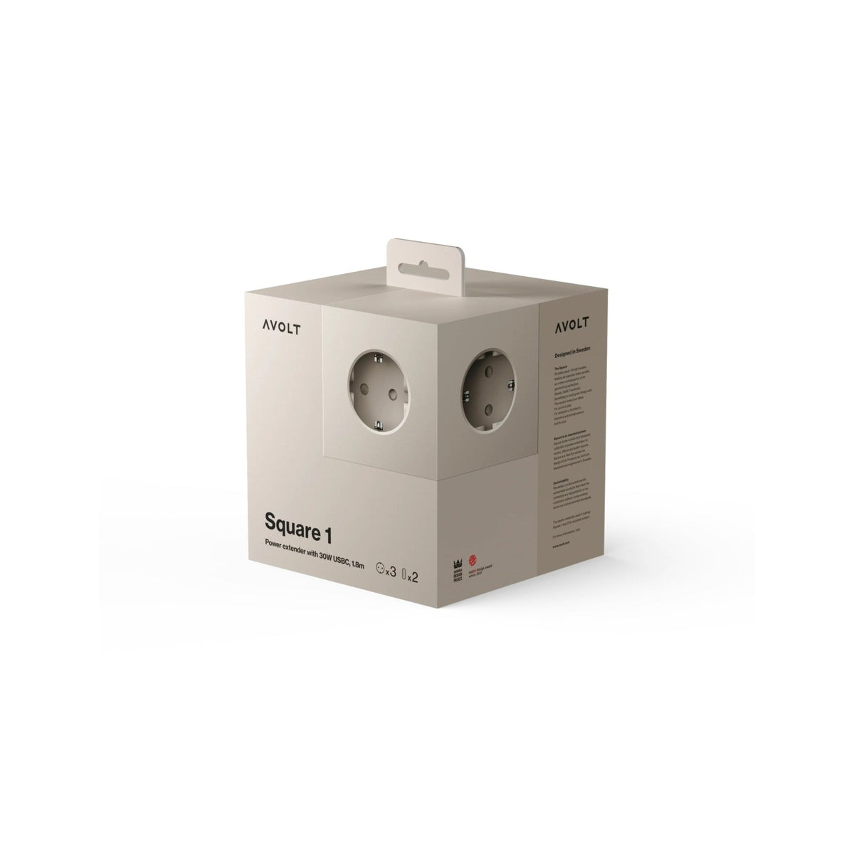 Square 1 USB C - Beige / Nomad Sand - Dekoration - AVOLT