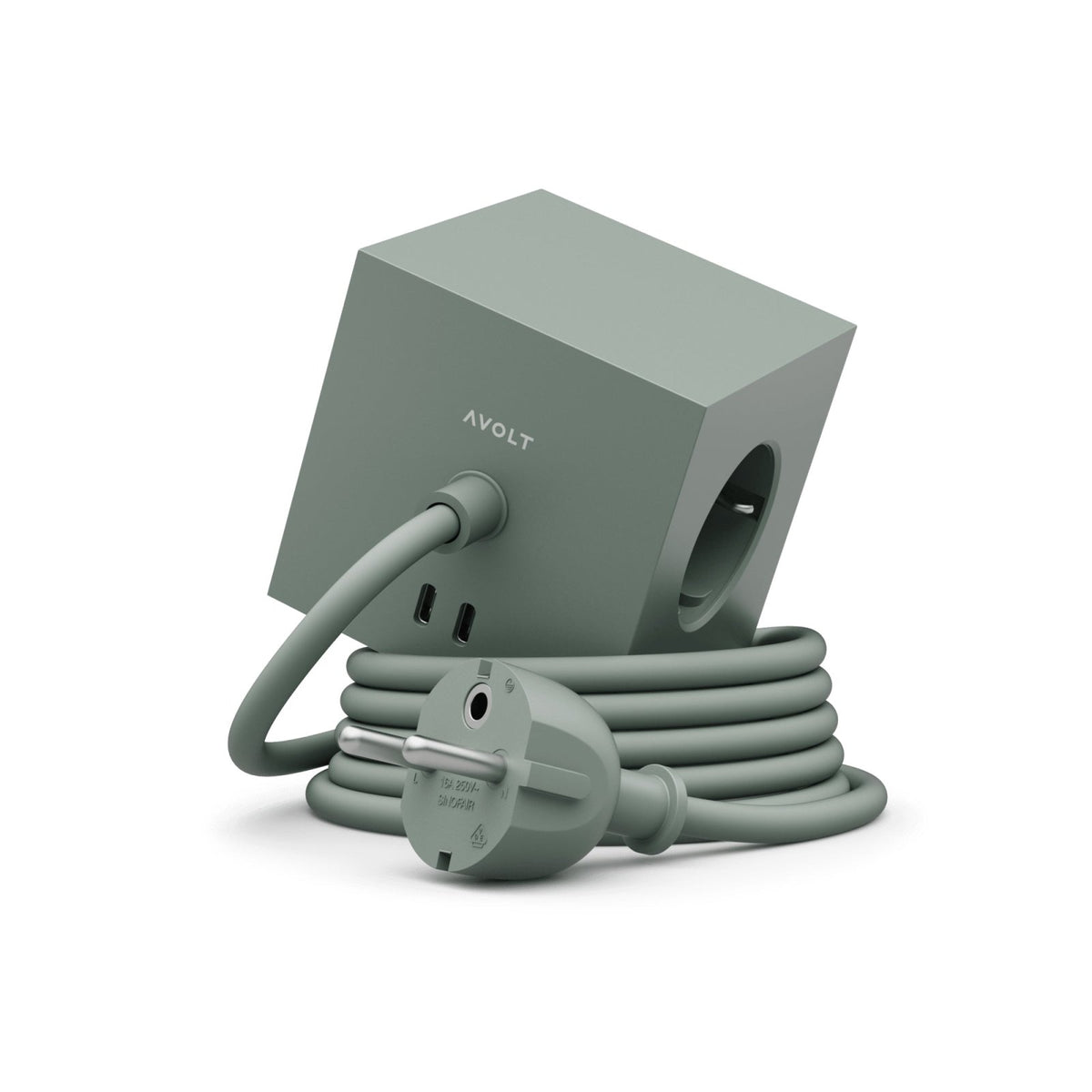Square 1 USB C - Oak Green - Dekoration - AVOLT