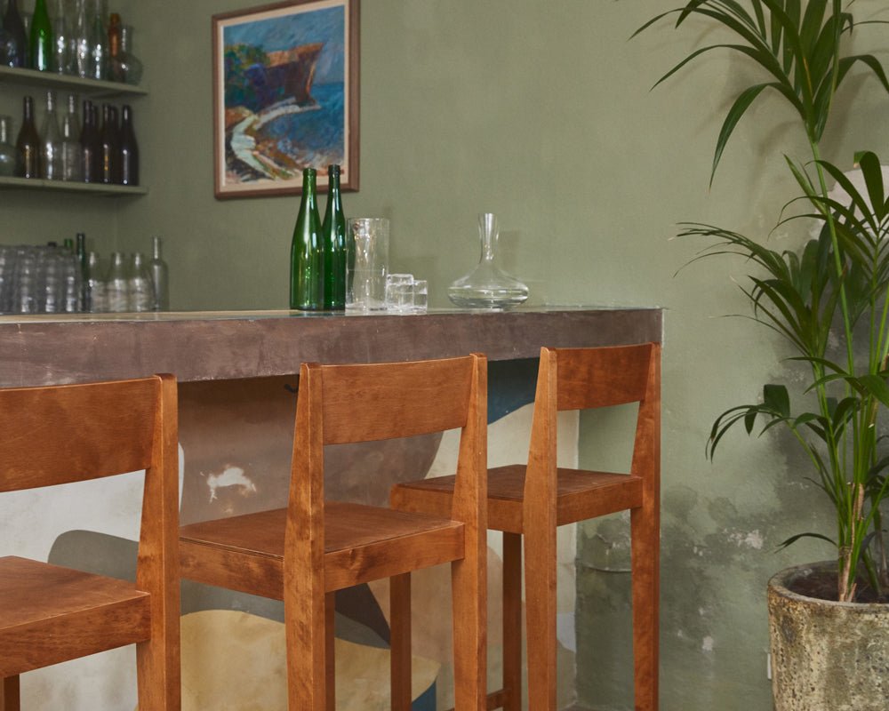 Bar Chair 01 - Warm Brown Birch - H65 - Chairs - Frama – view 3