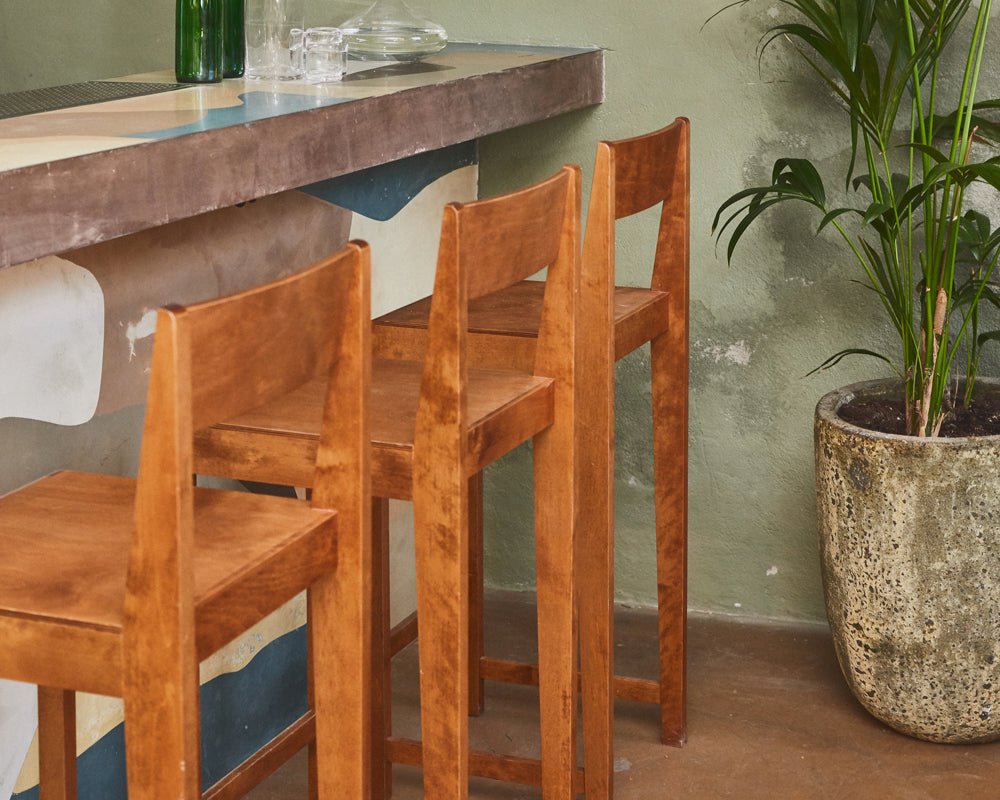 Bar Chair 01 - Warm Brown Birch - H76 - Chairs - Frama – view 3
