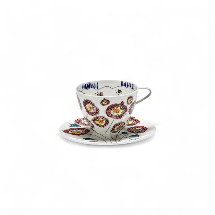 Cappuccino Cup with Saucer 2 - Set Giftbox - Anemone Milk Midnight Flowers - Geschirr - Serax x Marni