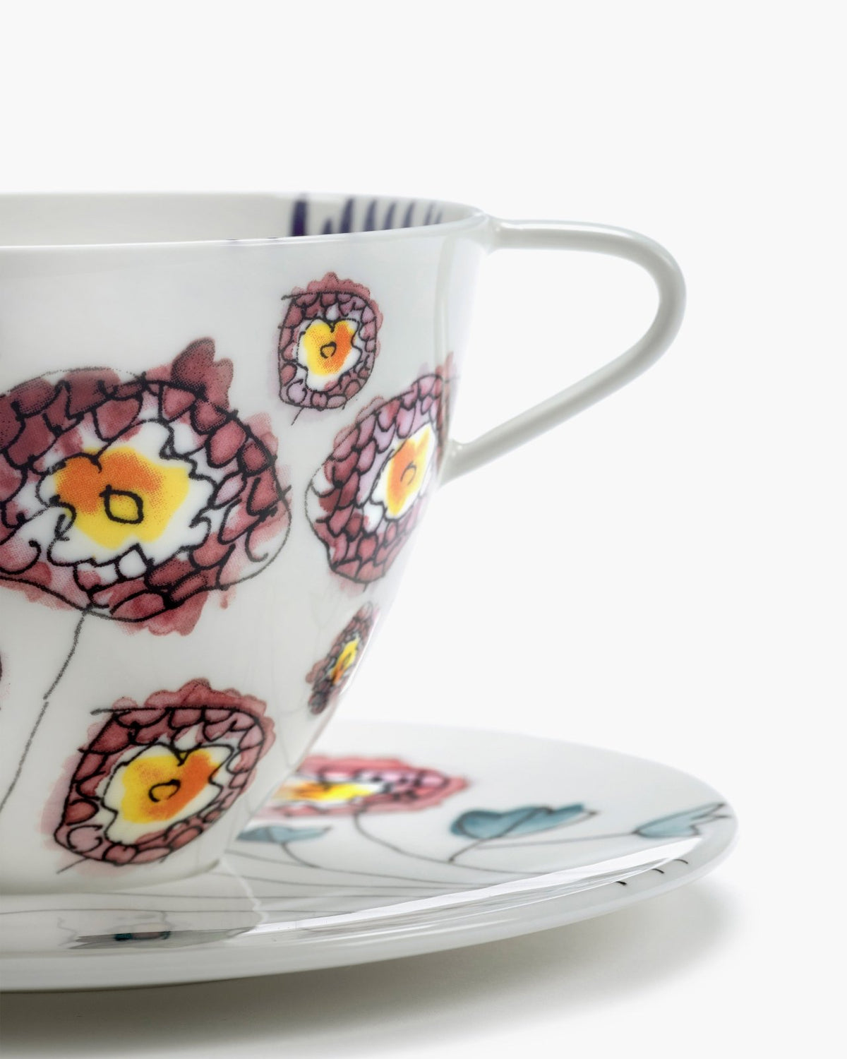 Cappuccino Cup with Saucer 2 - Set Giftbox - Anemone Milk Midnight Flowers - Geschirr - Serax x Marni – view 6
