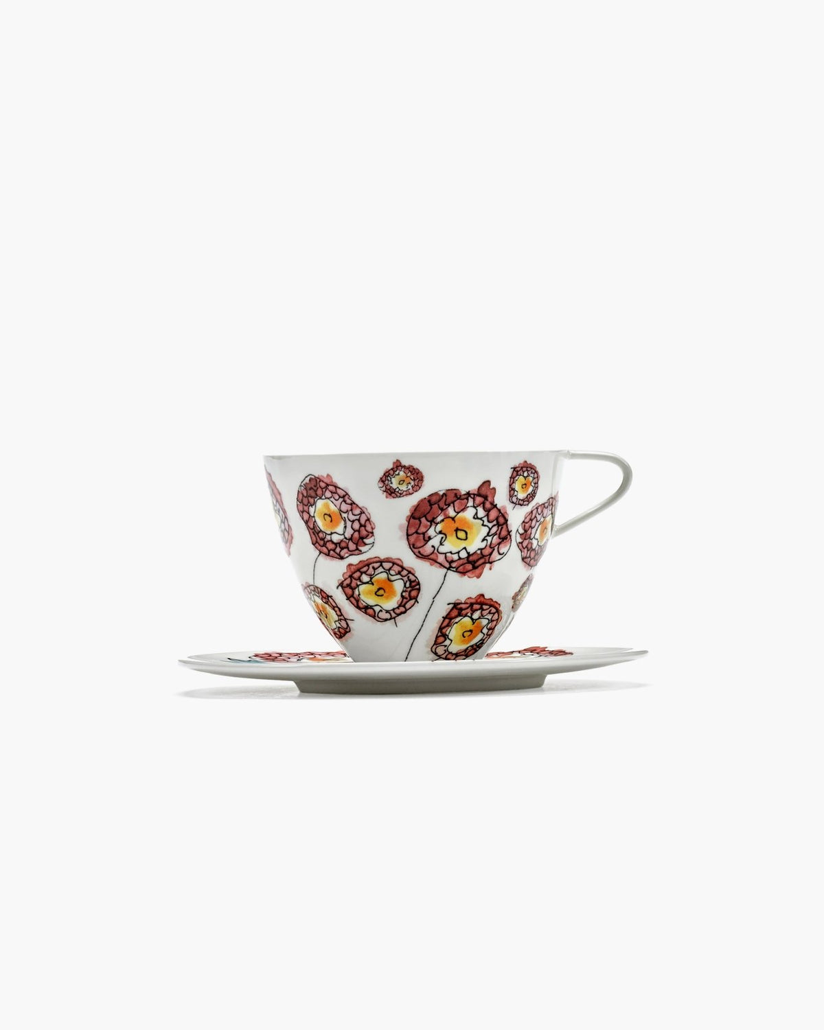 Cappuccino Cup with Saucer 2 - Set Giftbox - Anemone Milk Midnight Flowers - Geschirr - Serax x Marni – view 5