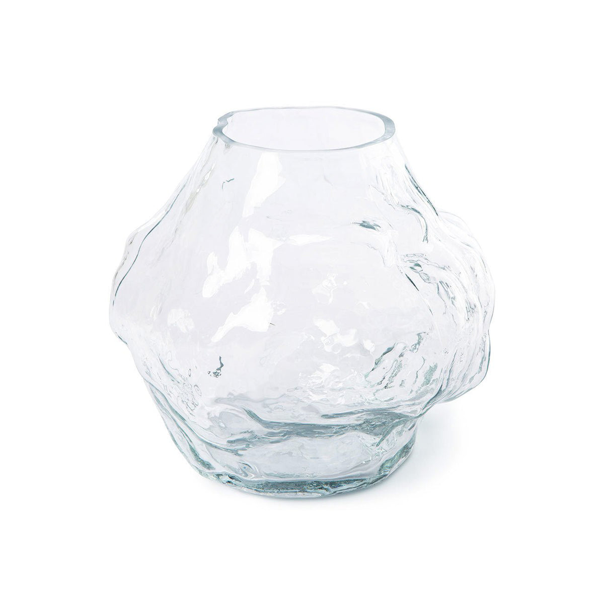 Cloud Vase Clear Glass Low – HKLIVING