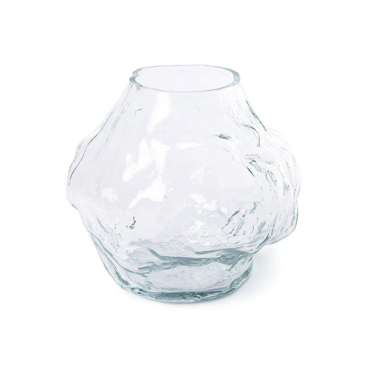 Cloud Vase Clear Glass Low – HKLIVING