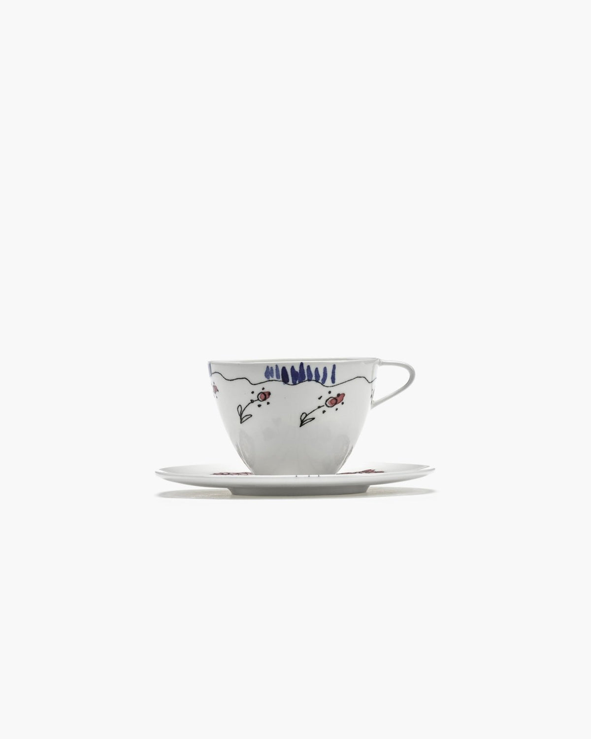 Coffee Cup High with Saucer 2 - Set Giftbox - Anemone Milk Midnight Flowers - Geschirr - Serax x Marni – view 4
