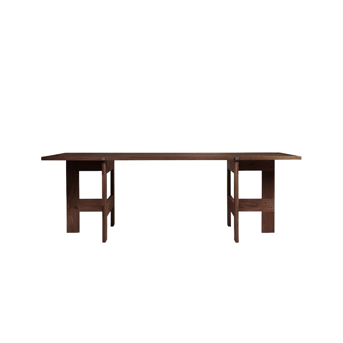 Farmhouse Trestle Table - Dark Oak - L220 Planks - Dining Tables - Frama