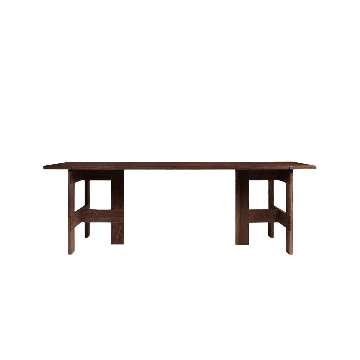 Farmhouse Trestle Table - Dark Oak - L220 Planks - Dining Tables - Frama – view 3