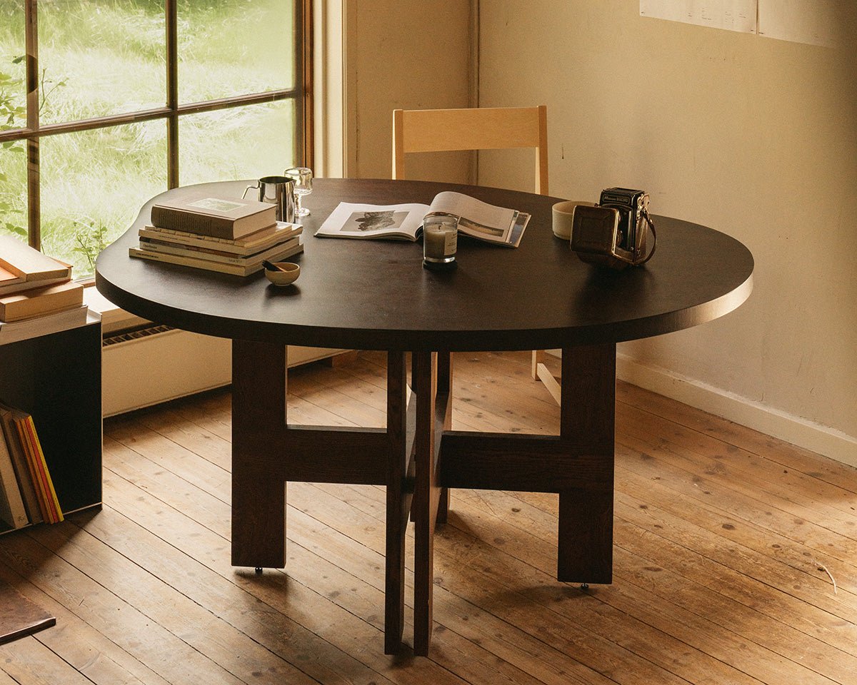 Farmhouse Trestle Table - Dark Oak - Pond - Dining Tables - Frama – view 3