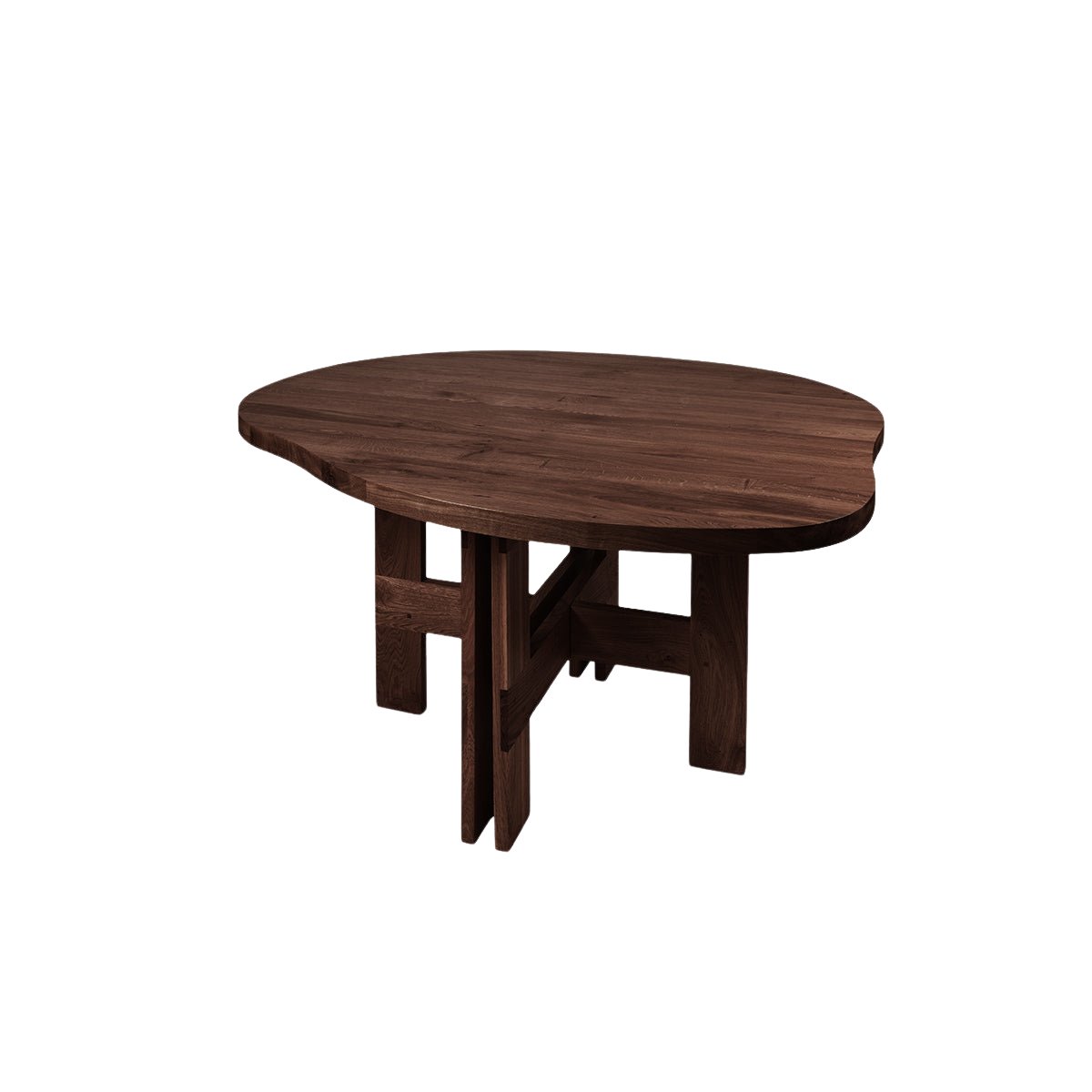 Farmhouse Trestle Table - Dark Oak - Pond - Dining Tables - Frama