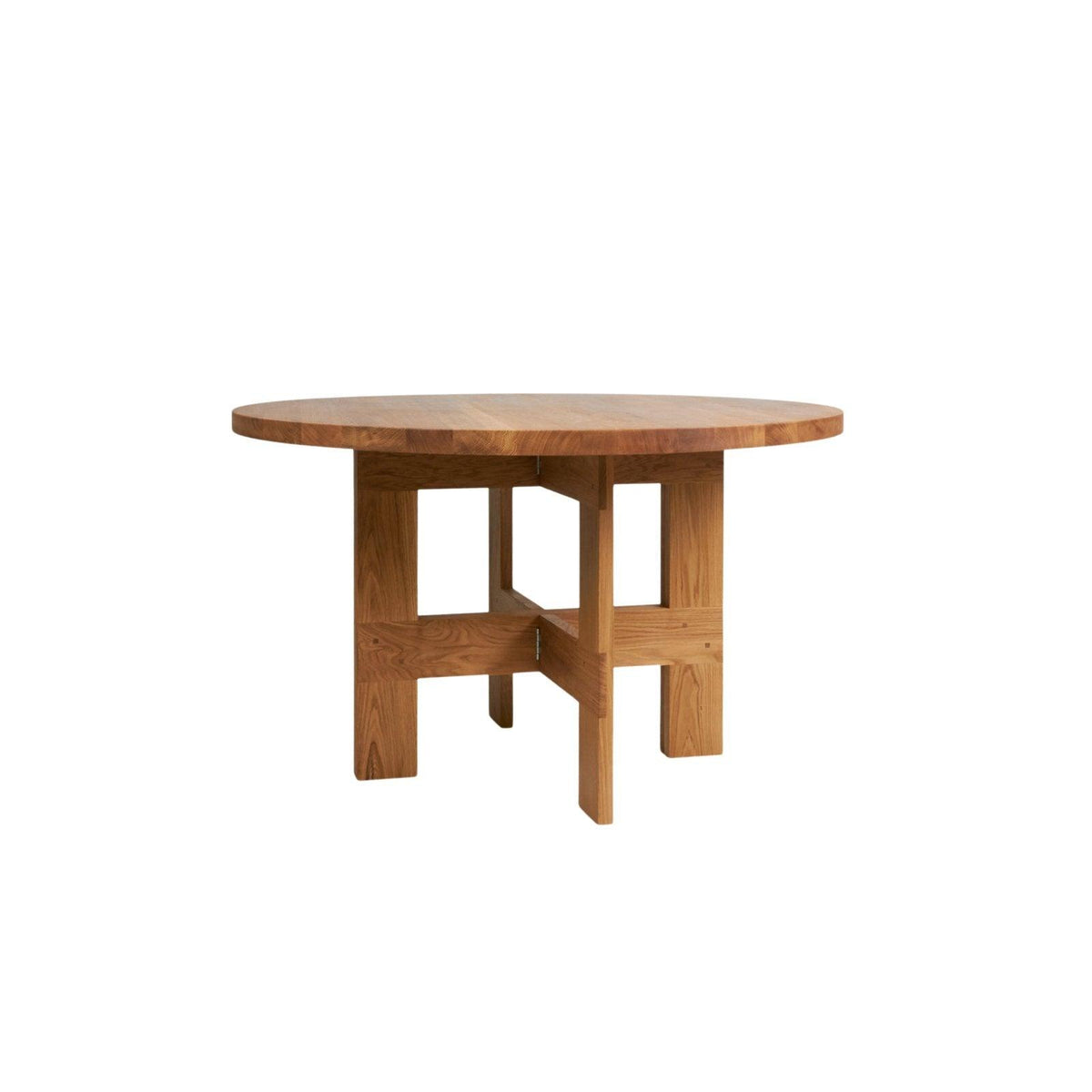 Farmhouse Trestle Table - Natural Oak - 120 Ø Round - Dining Tables - Frama – view 5