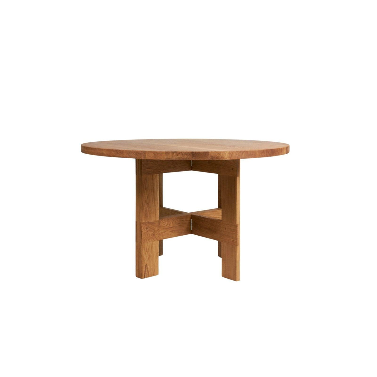 Farmhouse Trestle Table - Natural Oak - 120 Ø Round - Dining Tables - Frama – view 4