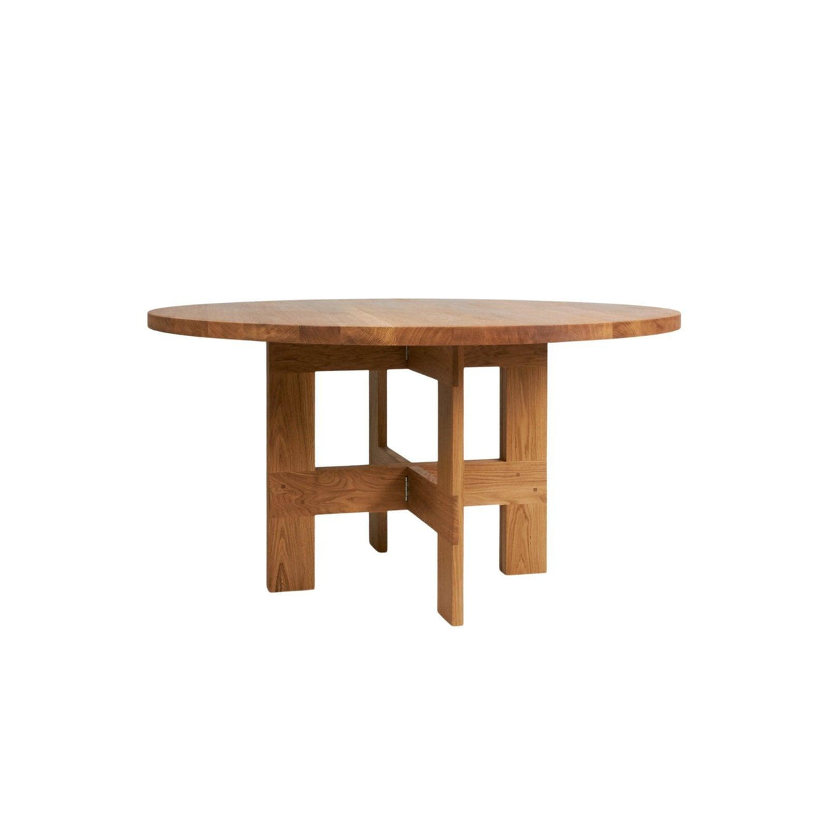 Farmhouse Trestle Table - Natural Oak - 140 Ø Round - Dining Tables - Frama – view 4