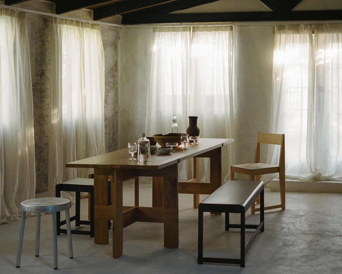 Farmhouse Trestle Table - Natural Oak - L220 Planks - Dining Tables - Frama