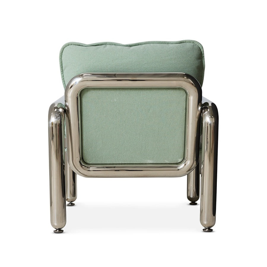 Chrome Lounge Armchair, Canvas – HKLIVING – view 4
