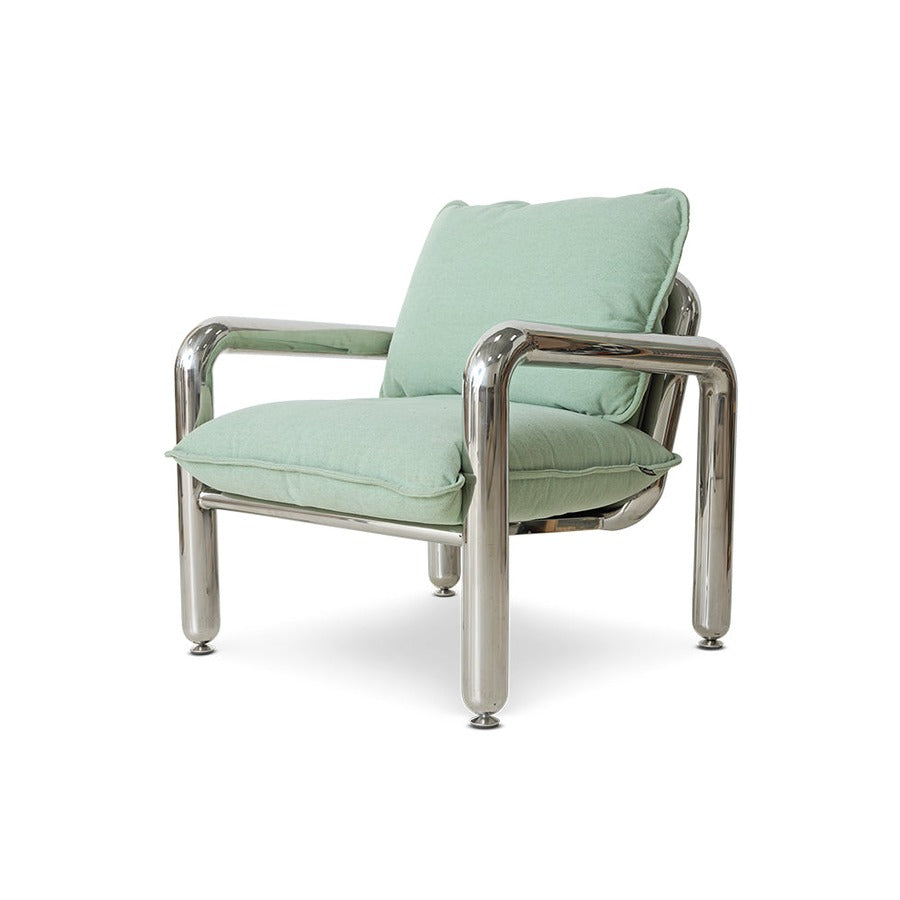 Chrome Lounge Armchair, Canvas – HKLIVING