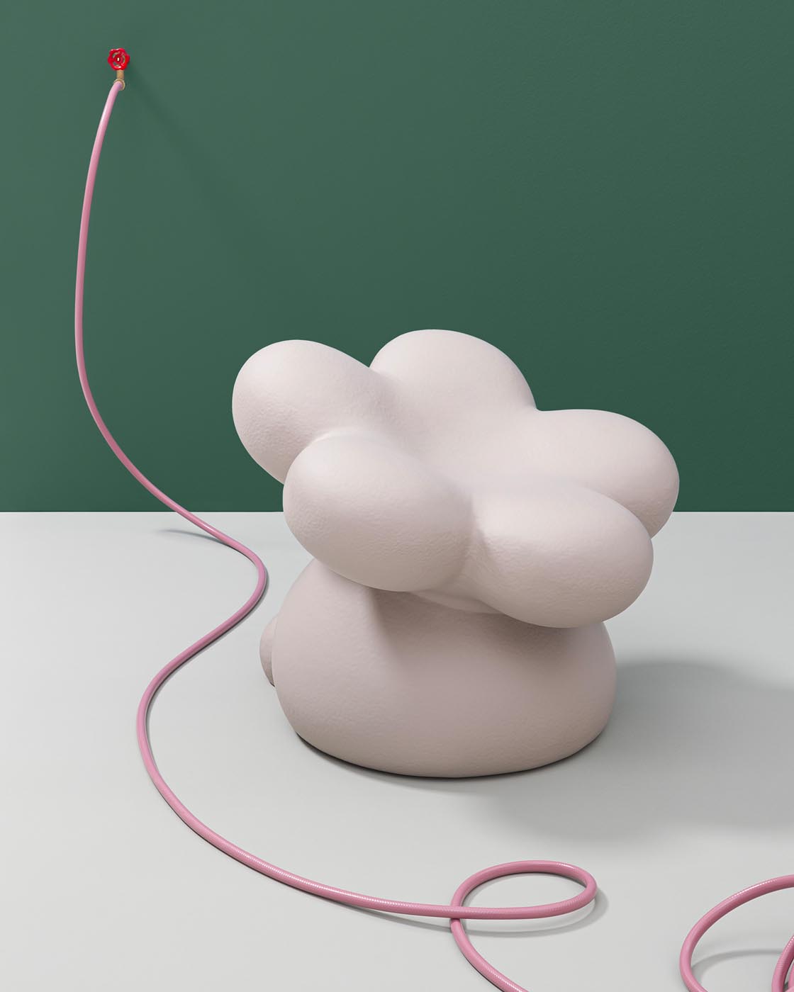 Flowie Seat - Smooth Pearl - Sculpture - Gufram