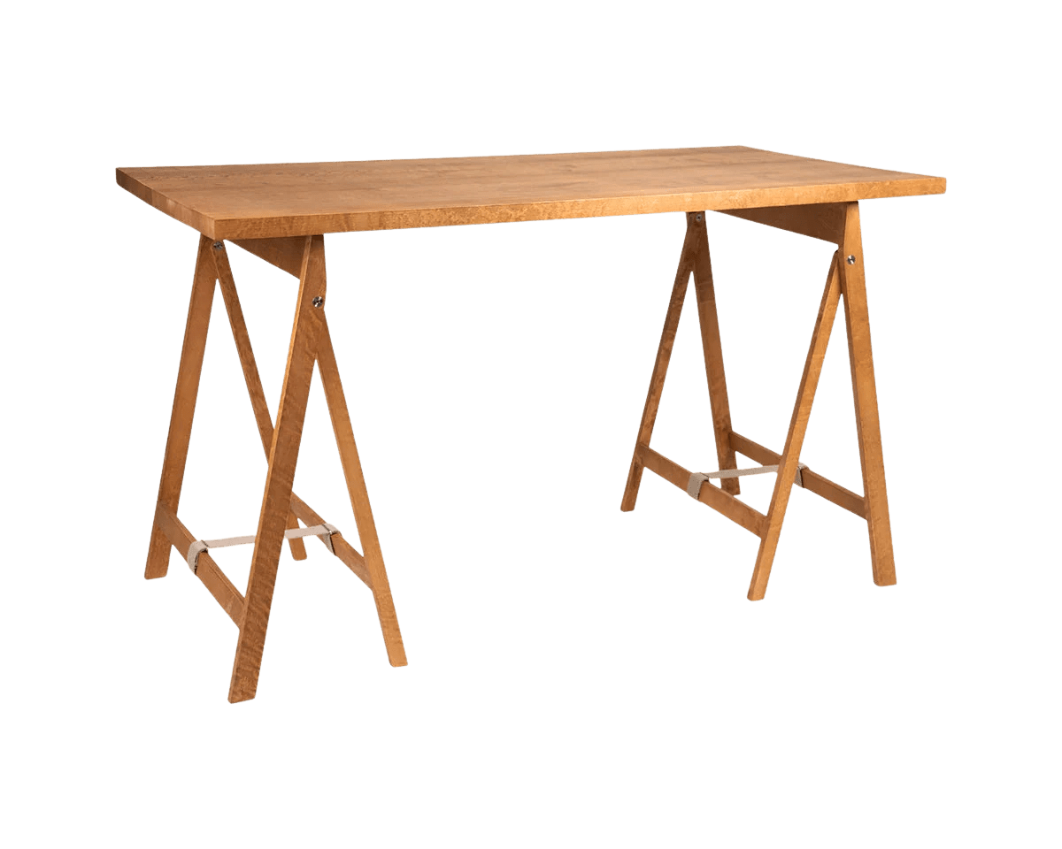 Folding Flat Trestle Table - Warm Brown Birch - Dining Tables - Frama – view 4
