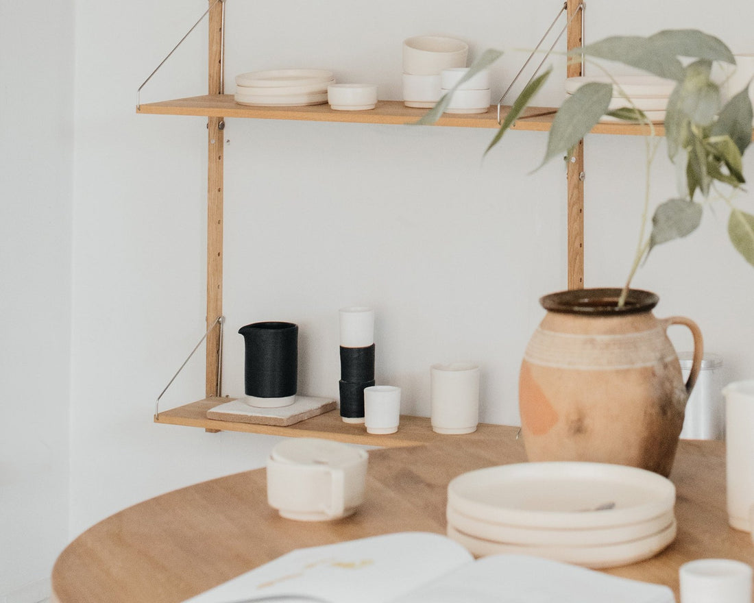Otto Ceramic Jug – Black – Large - Lifestyle - Frama