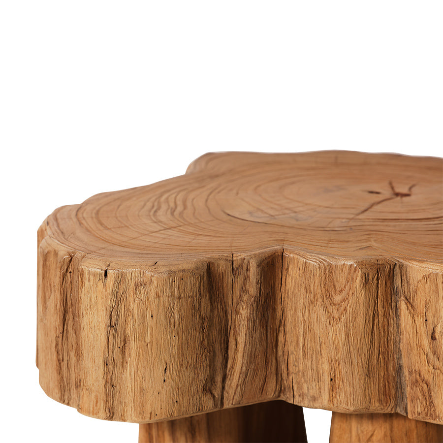 Log Wooden Stool – HKLIVING – view 3