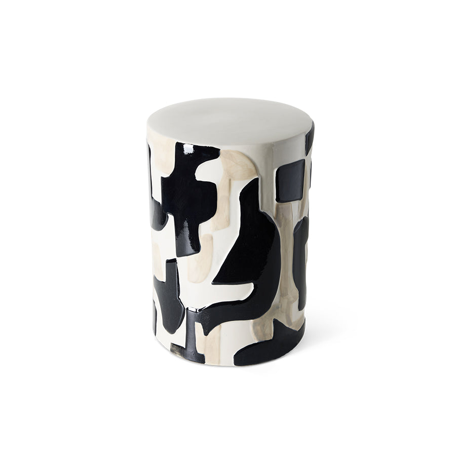 Ceramic Side Table, Black Ink – HKLIVING – view 3