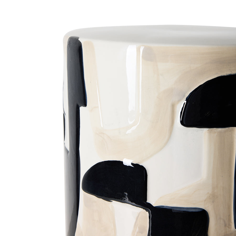 Ceramic Side Table, Black Ink – HKLIVING – view 4