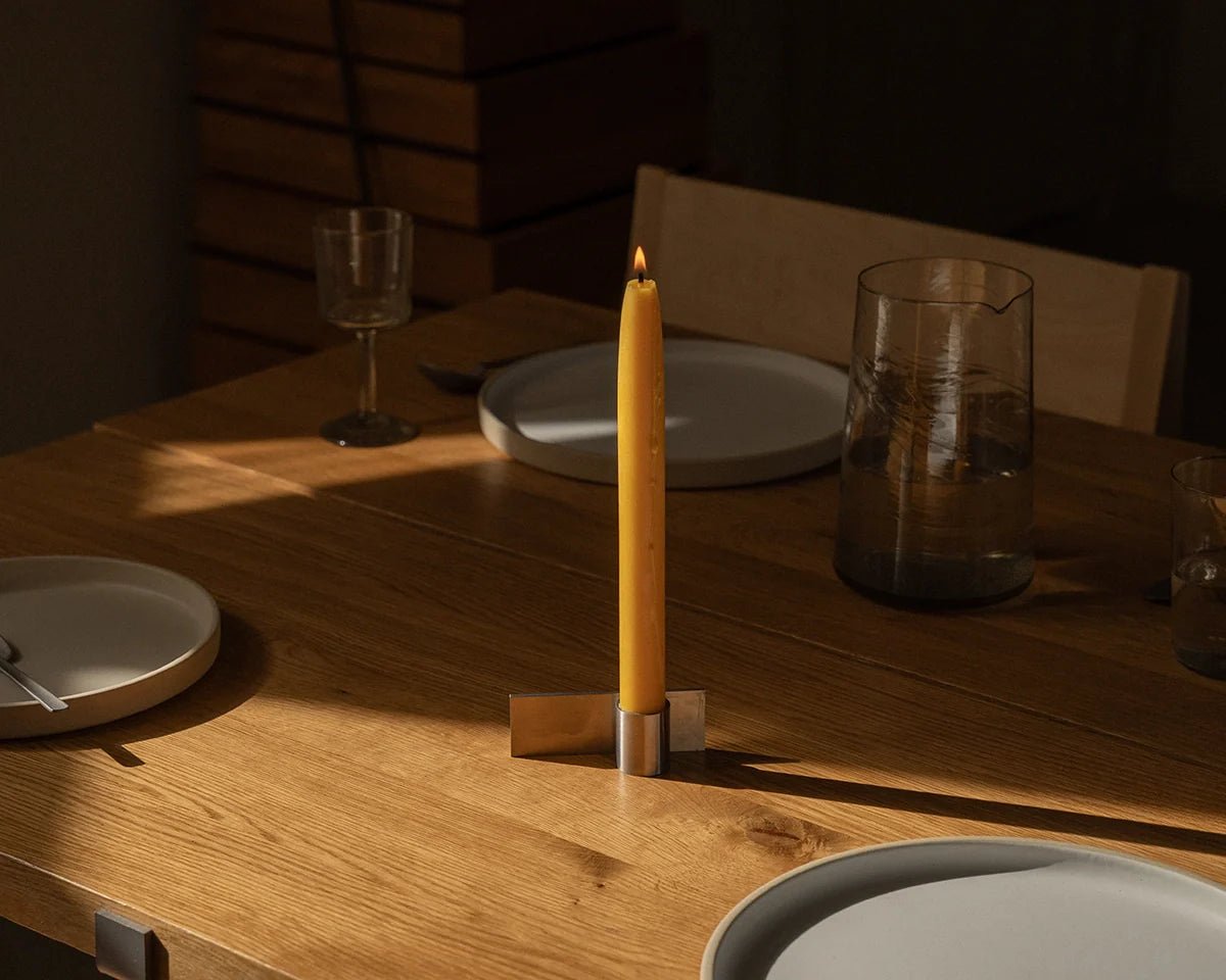 Fundament Candle Holder - Stainless Steel - Form 2 - Candle Holders - Frama