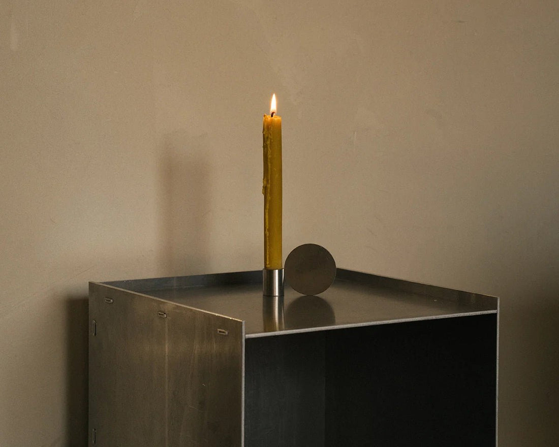 Fundament Candle Holder - Stainless Steel - Form 3 - Candle Holders - Frama
