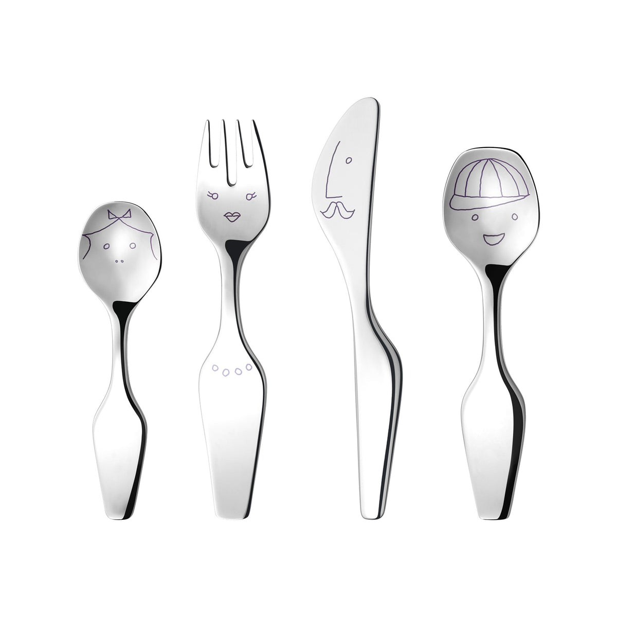 Alfredo - Twist Family Children's Cutlery, 4 pcs