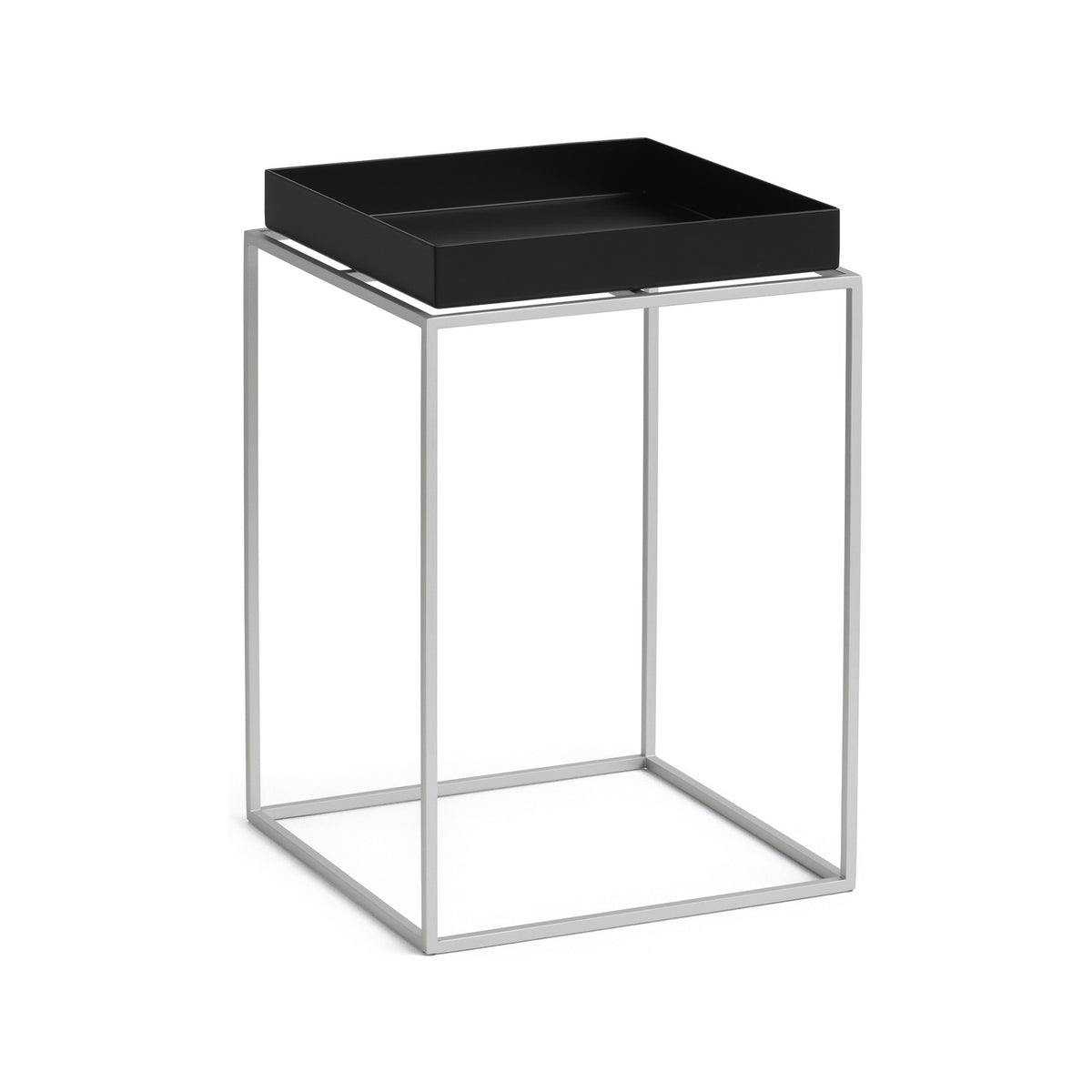 Tray Table - Side Table S High Black, silver grey base - Furniture - HAY