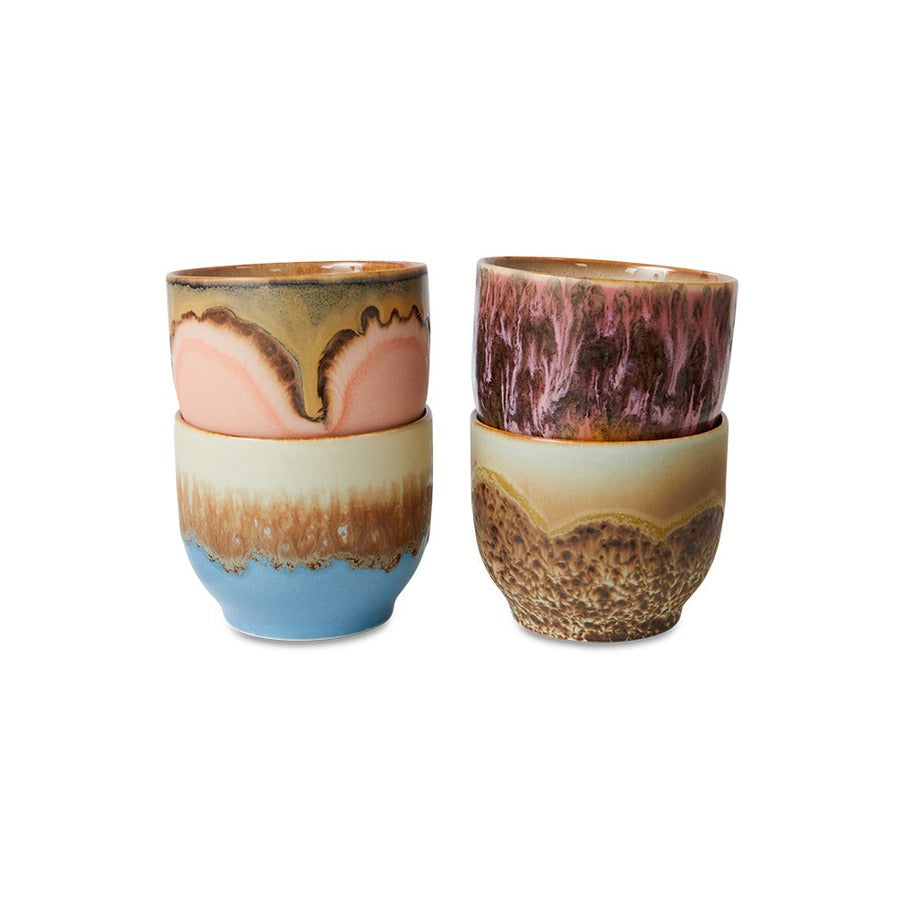 70s Ceramics – Café Cups, Lagoon (set of 4) – HKLIVING